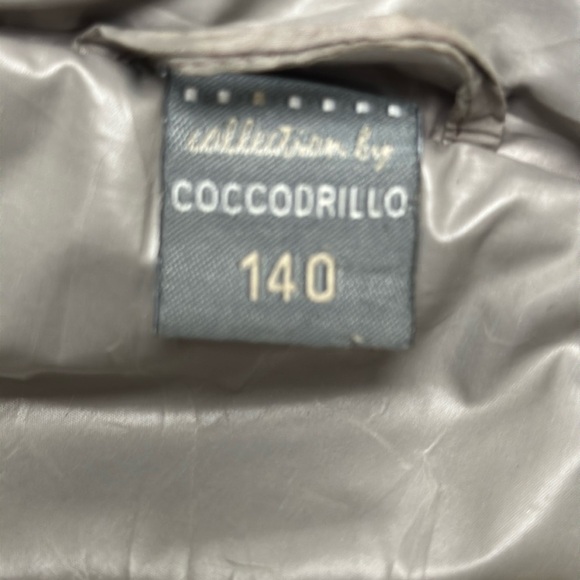 CDRL Gray Puffer Euro Jacket Coccodrillo, Size 140 - 10 USA, Floral lining - Picture 2 of 8